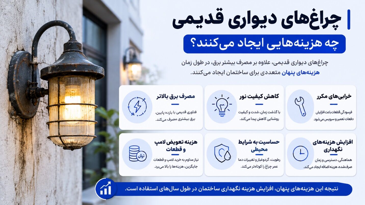 هزینه های چراغ دیواری قدیمی