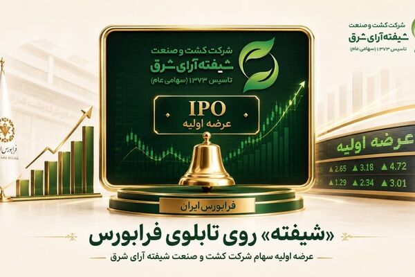 عرضه اولیه سهام شرکت کشت و صنعت شیفته آرای شرق